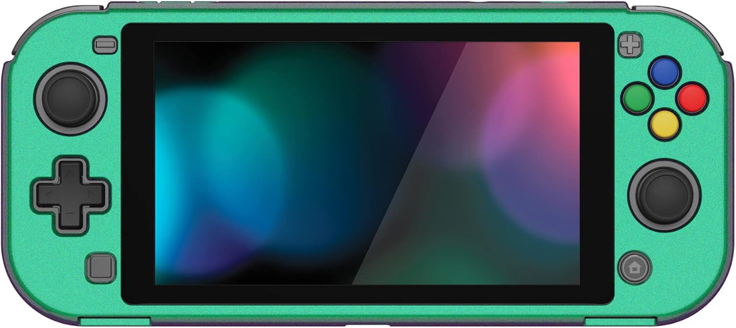Detalle 2 de playvital ZealProtect Glossy Protective Case for Nintendo Switch Lite (Chameleon Green Purple)