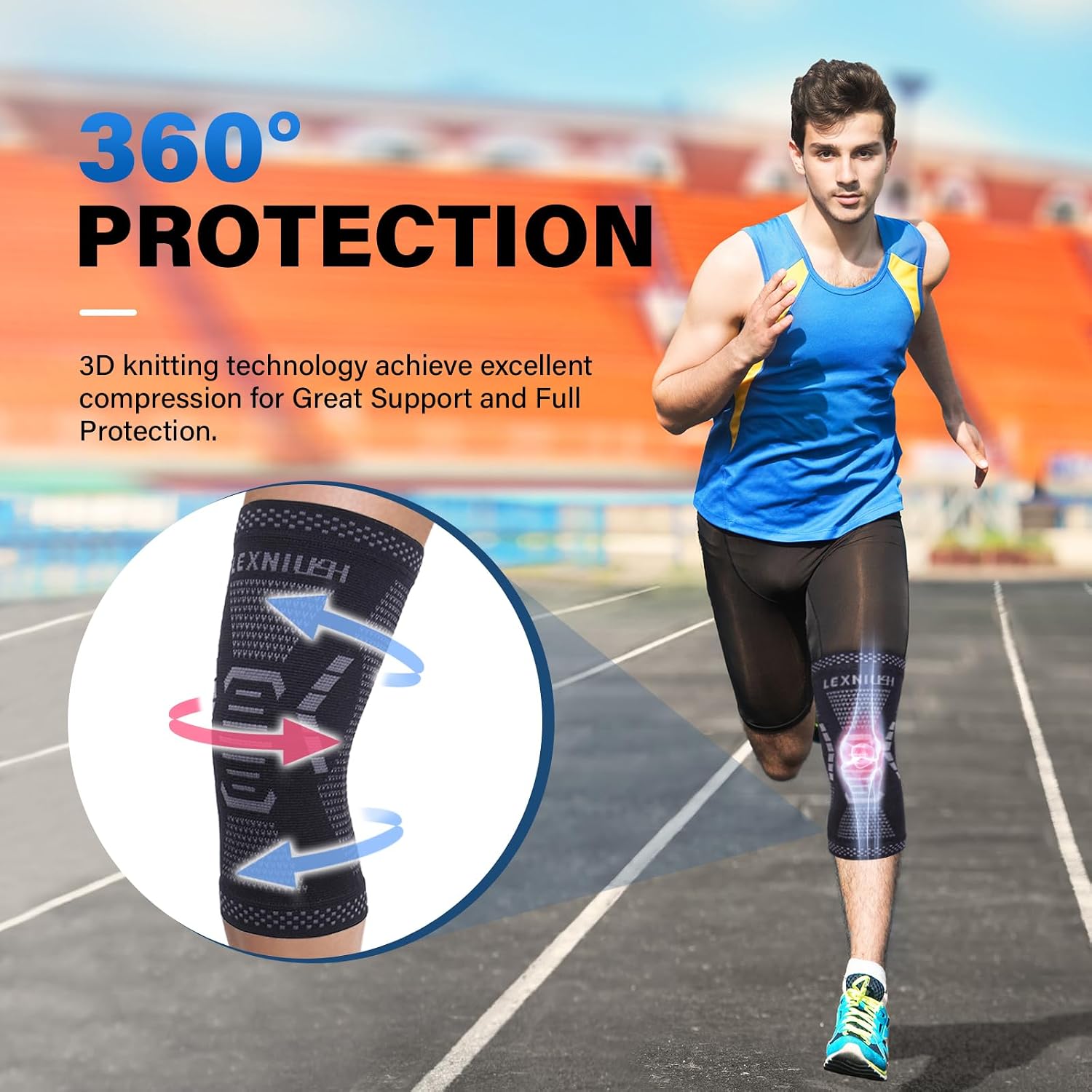 Thumbnail 4 de Lexniush Knee Support M - compression sleeve