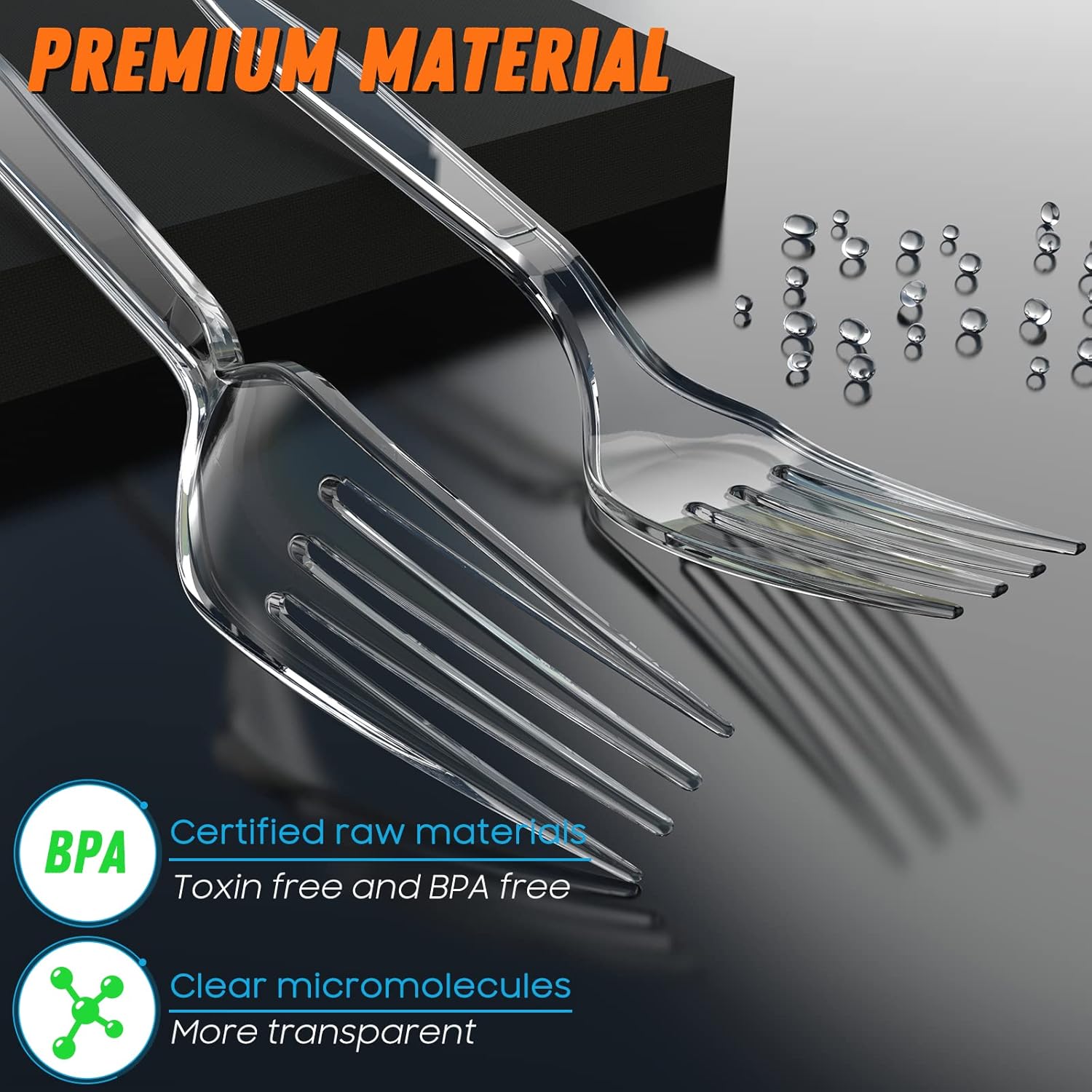 Detalle 2 de Dipoo 7.1" Heavy Duty Plastic Forks