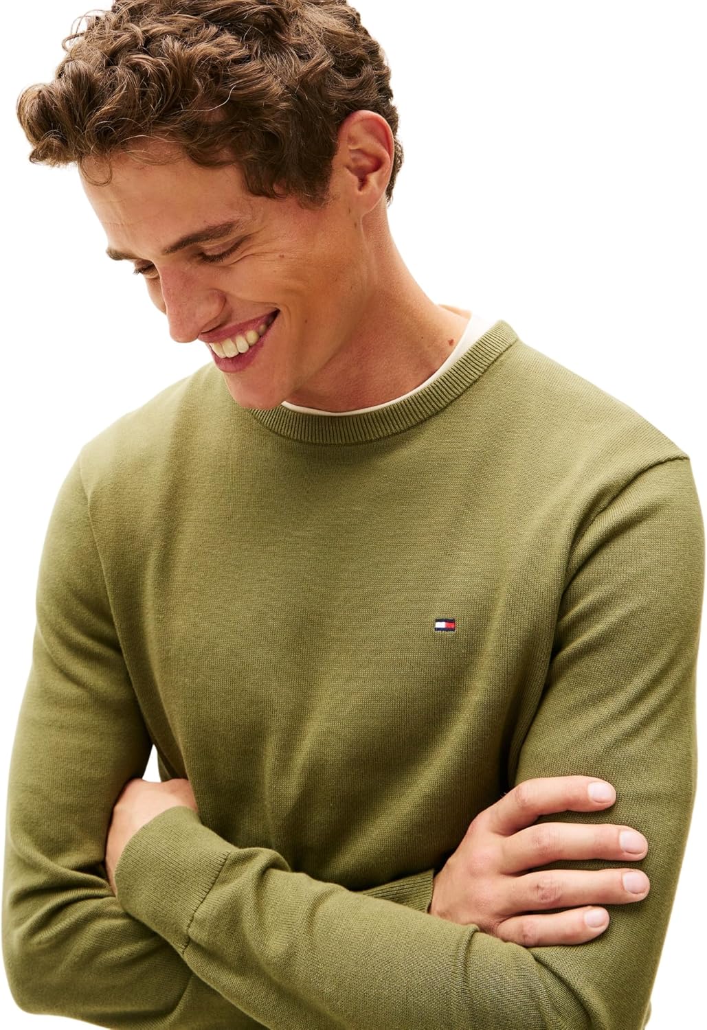 Detalle de Tommy Hilfiger Adaptive Essential : pull-over homme en coton col rond