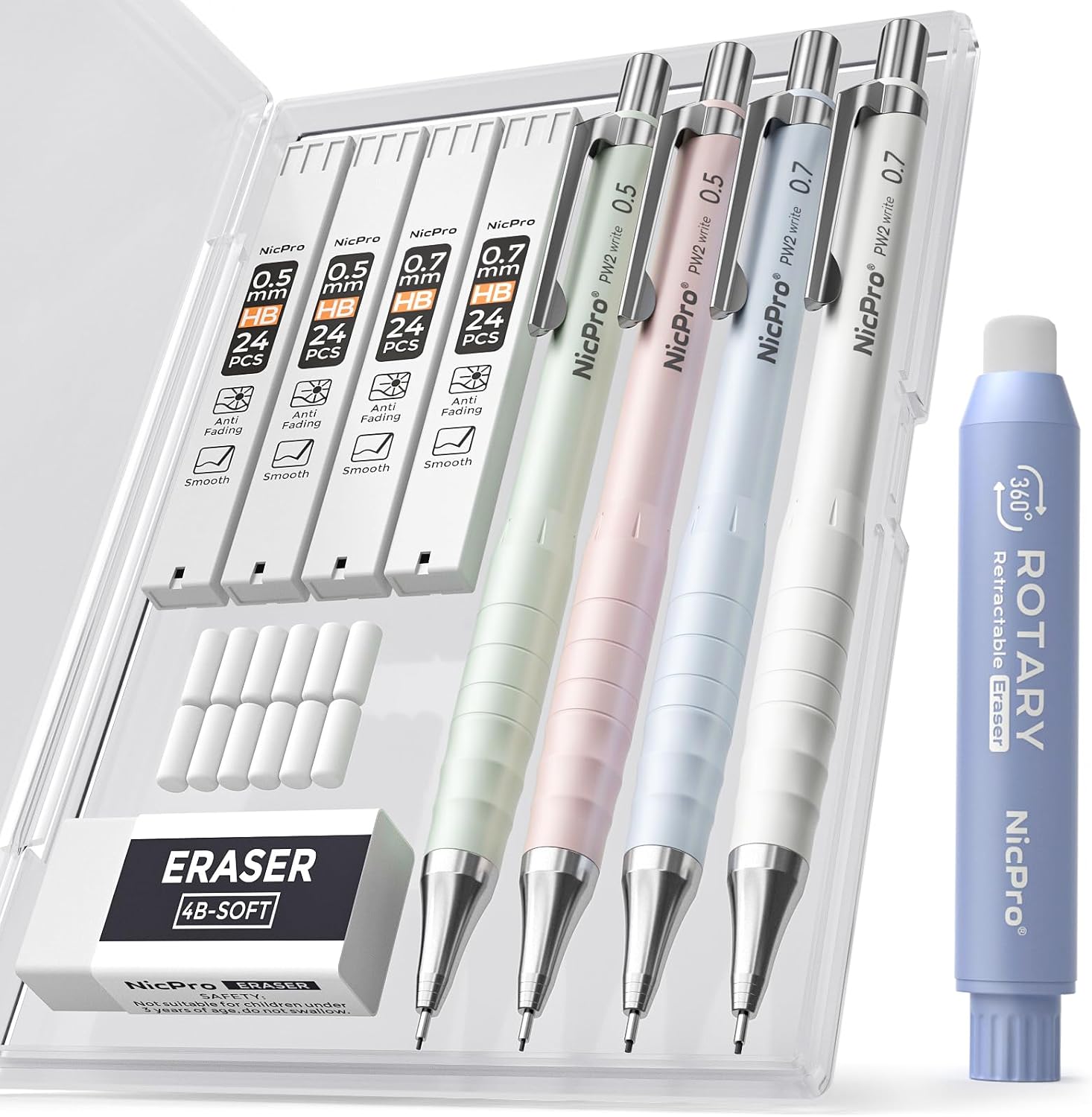 Detalle de Nicpro Mechanical Pencil Set, 0.5 mm