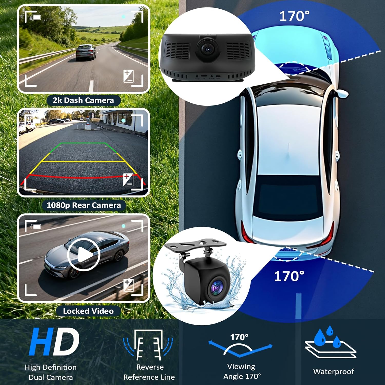 Thumbnail 2 de 8.1" HD Carplay Screen 2K Dash Cam