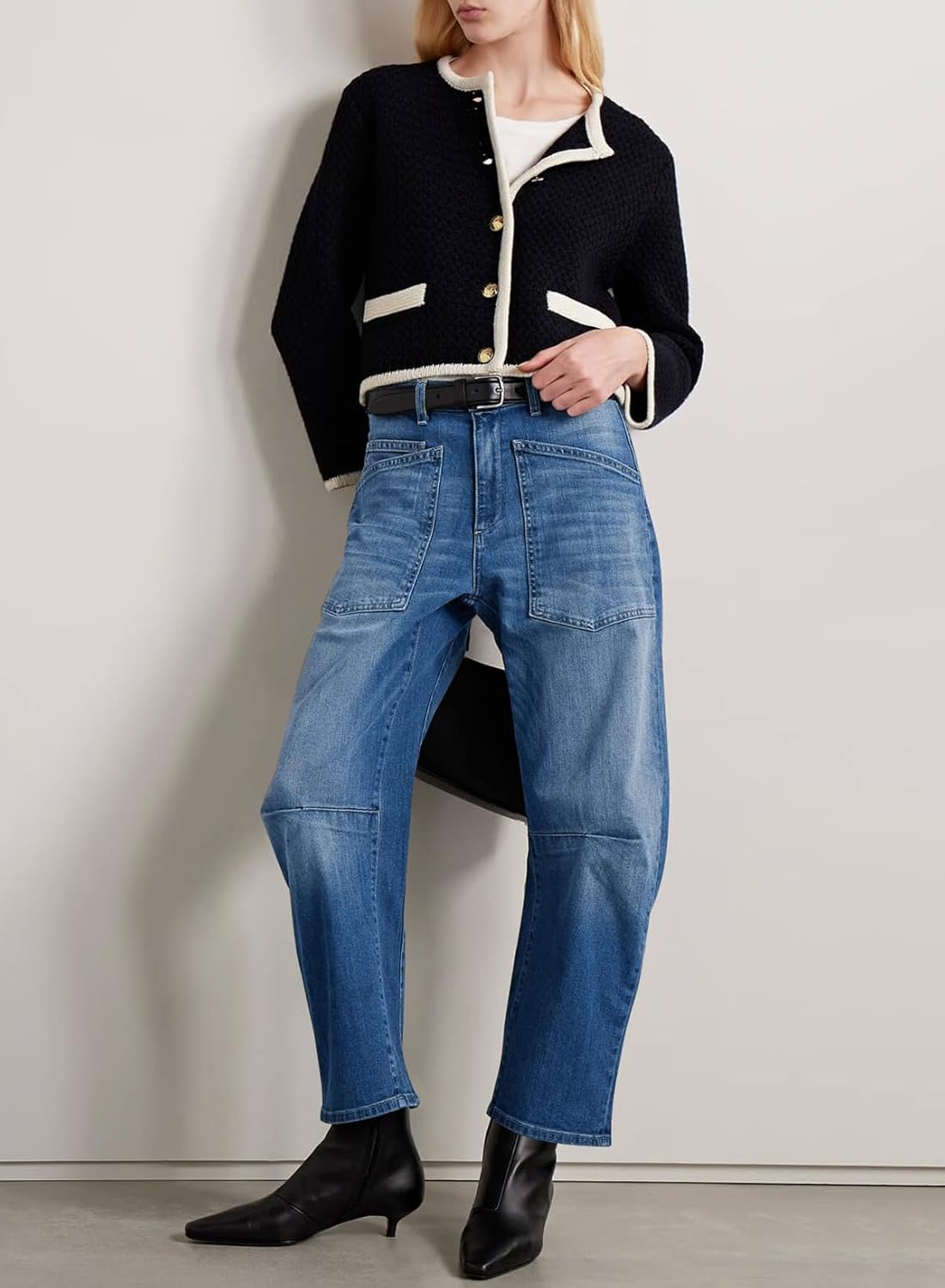 Detalle de EVALESS Baggy Barrel Jeans High Waisted