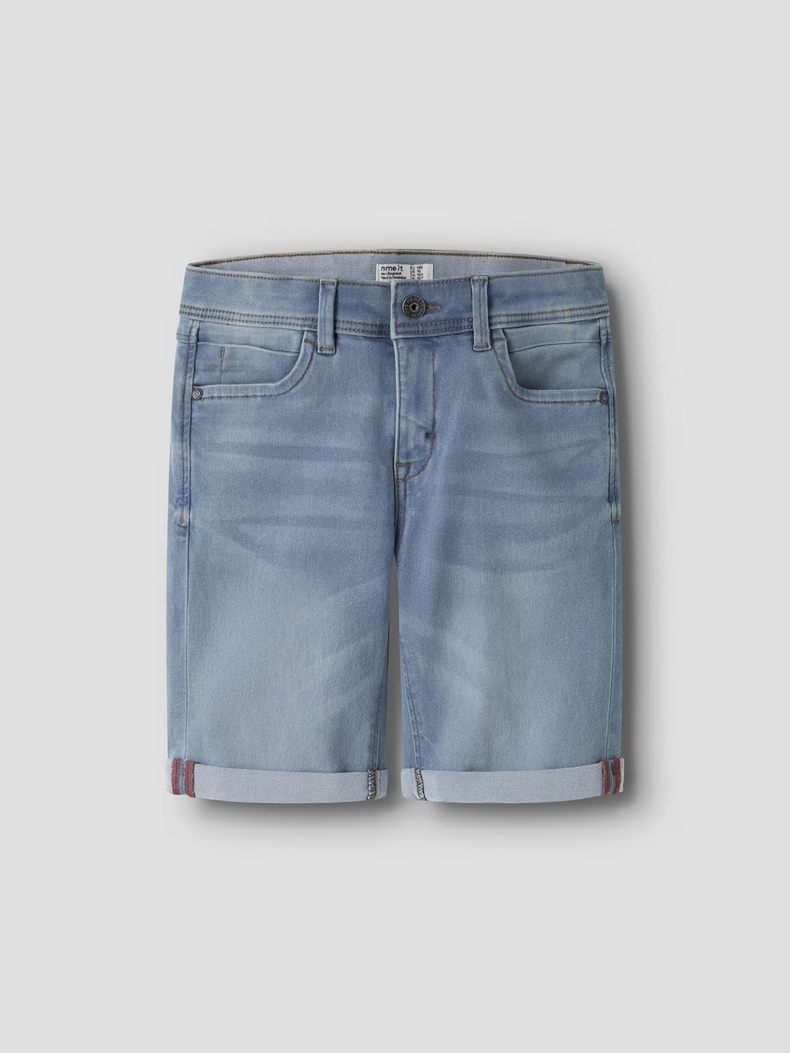 Detalle 1 de NAME IT Boy Shorts Slim Fit Long – Jeansshorts mit verstellbarer Taillenweite