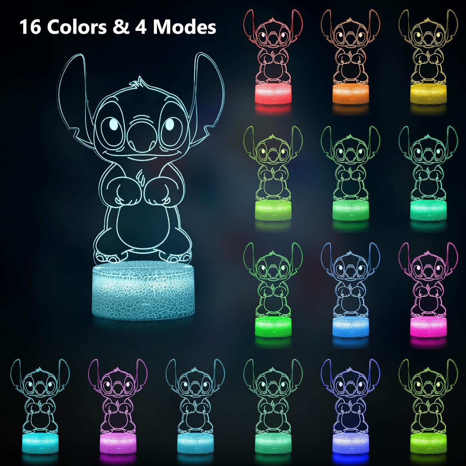 Thumbnail 3 de Hoofun Stitch Lampe 16 Farben