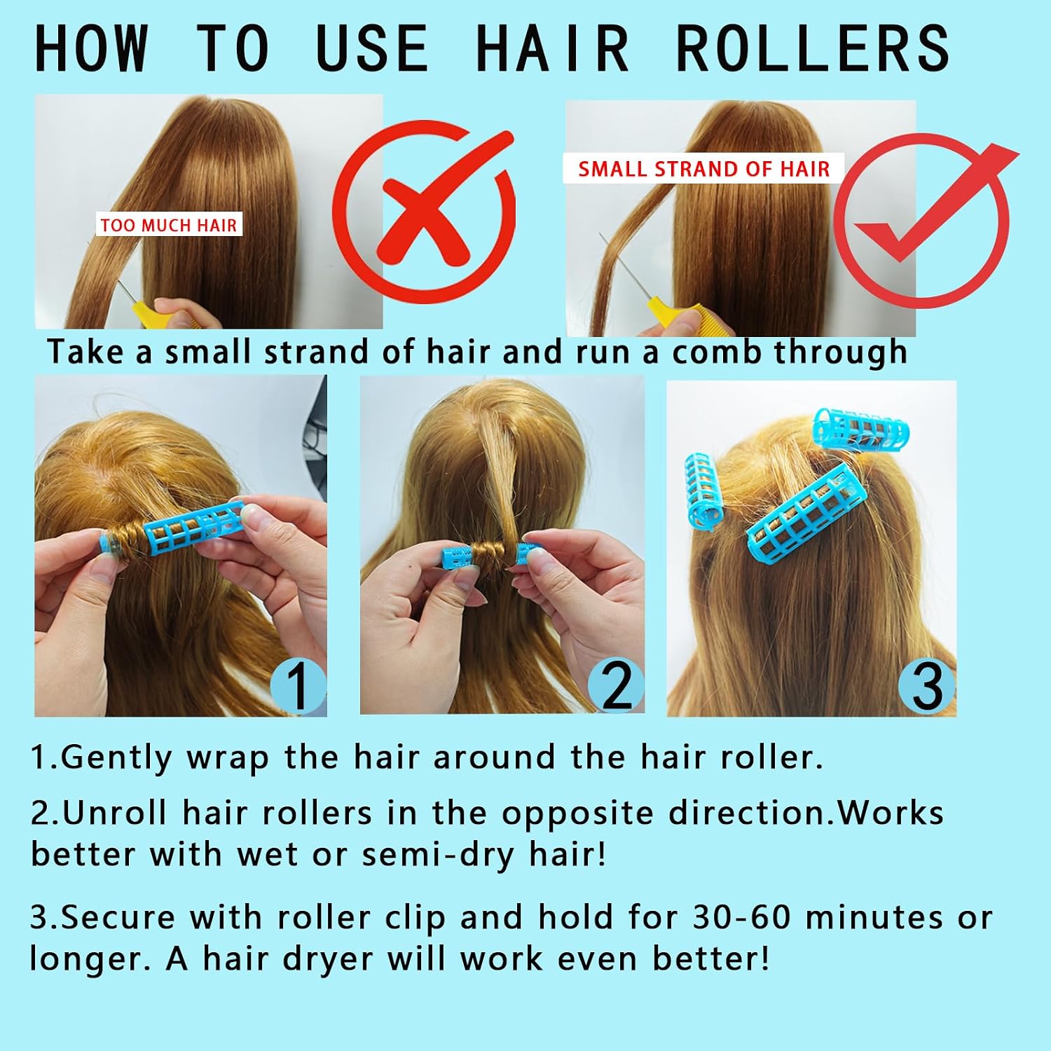 Thumbnail 4 de ULIFEBETTER Hair Rollers, 2.5 cm