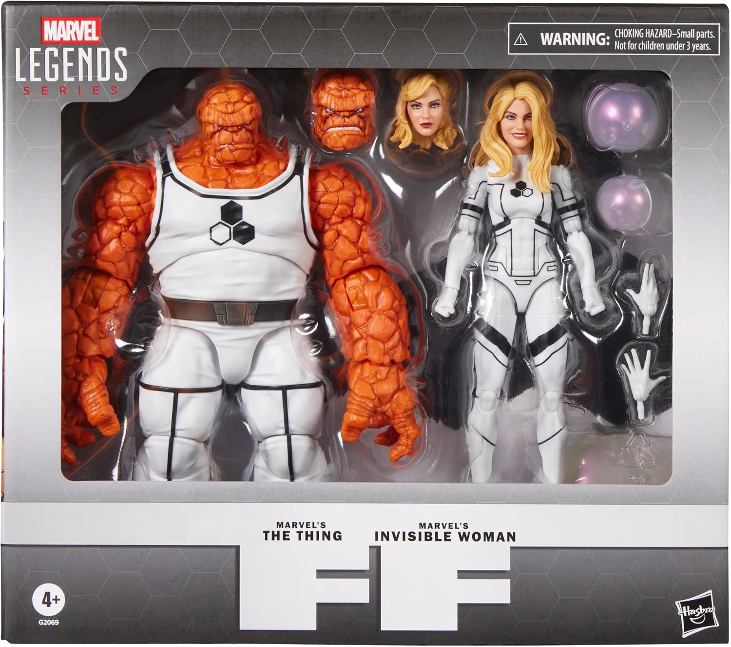 Detalle de Marvel Legends Series Future Foundation-actiefiguren The Thing & Invisible Woman, 15 cm