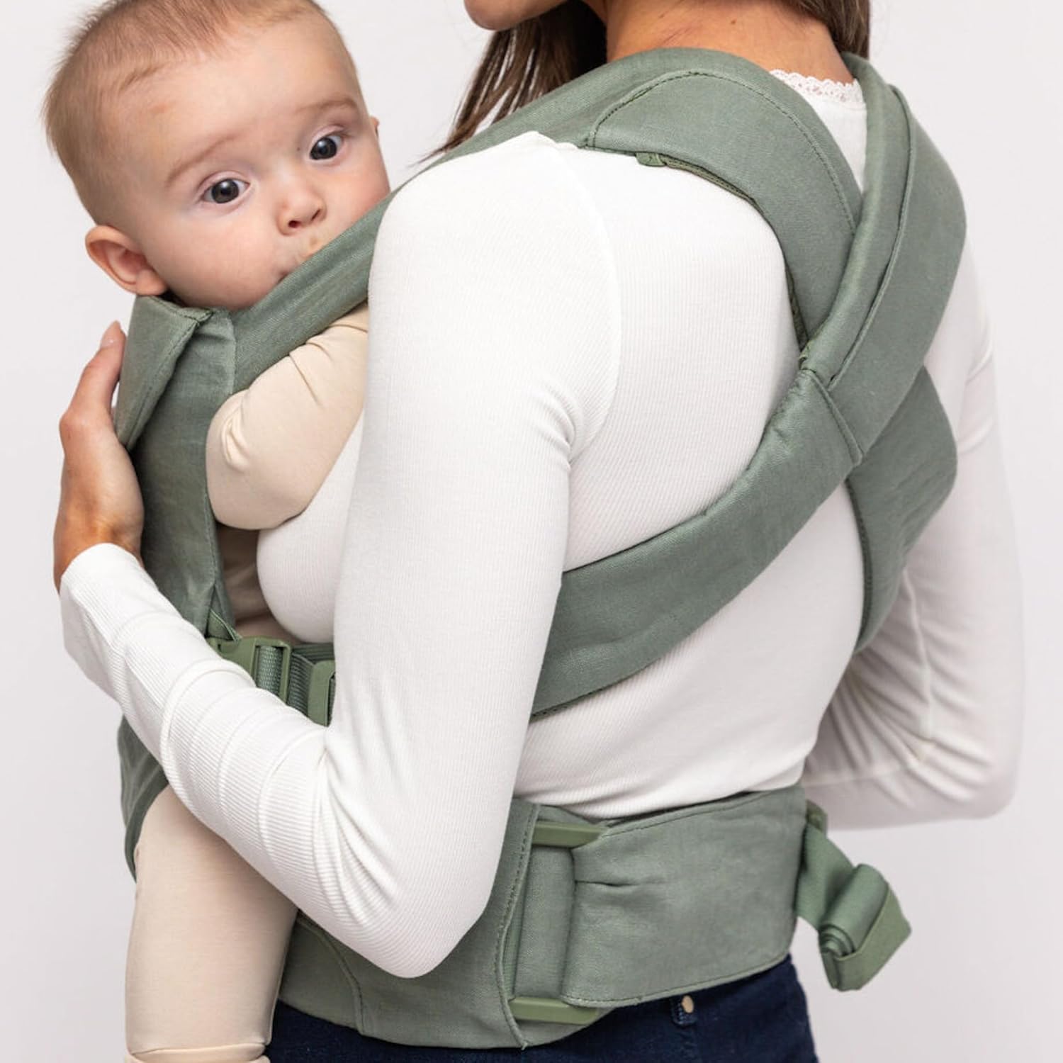 Detalle 2 de WildBird Aerial Buckle Carrier (2-24 Months, Standard XS-XL) – Acadian Front or Back Carry