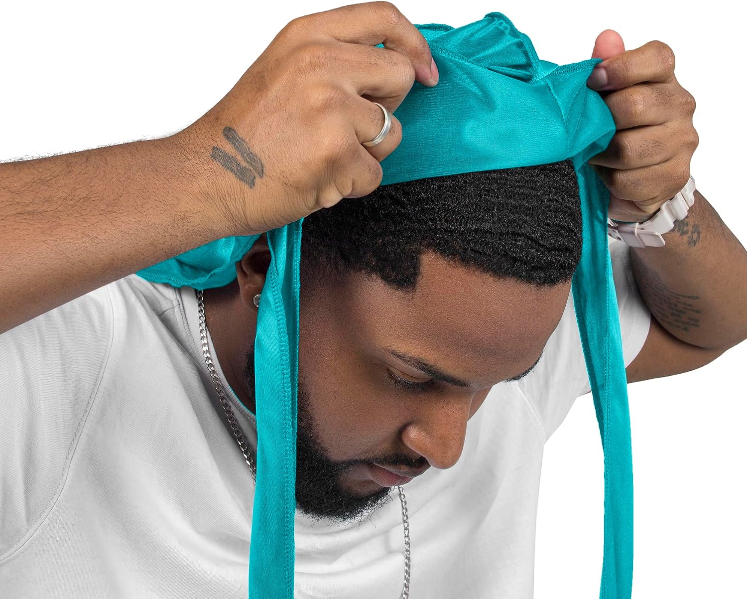 Detalle 2 de ForceWave 4PCS Silky Durags with Wave Cap for 360 Waves, Unisex Fit