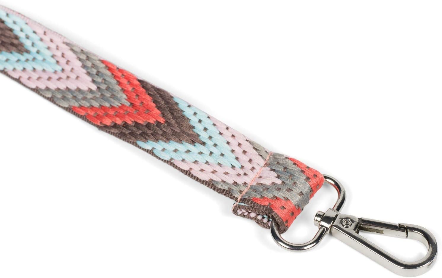 Detalle de styleBREAKER Tracolla della borsa stretta regolabile a zig-zag colorato — intercambiabile e unisex 02013023