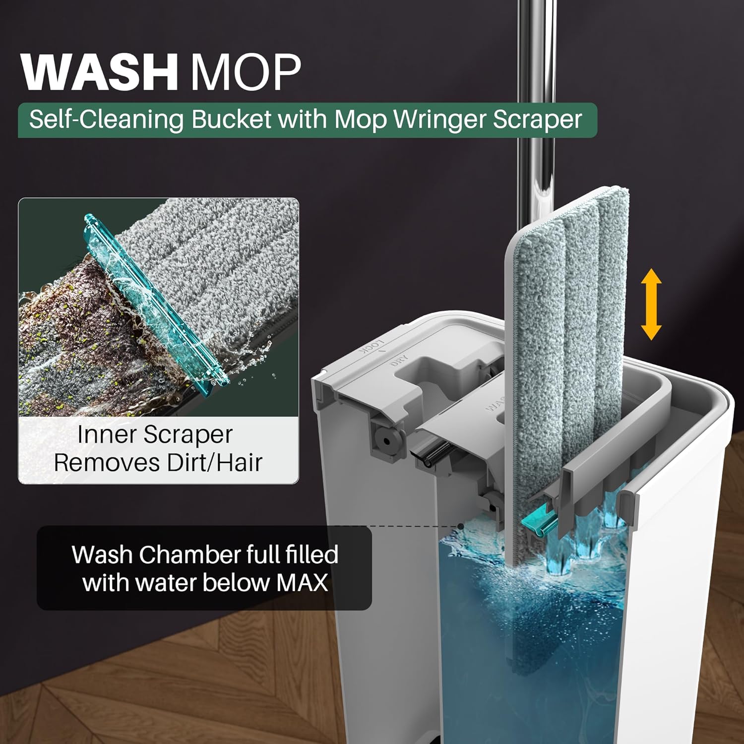 Detalle 2 de JOYMOOP Floor Cleaning Kit with Wet&Dry Mop 🧽
