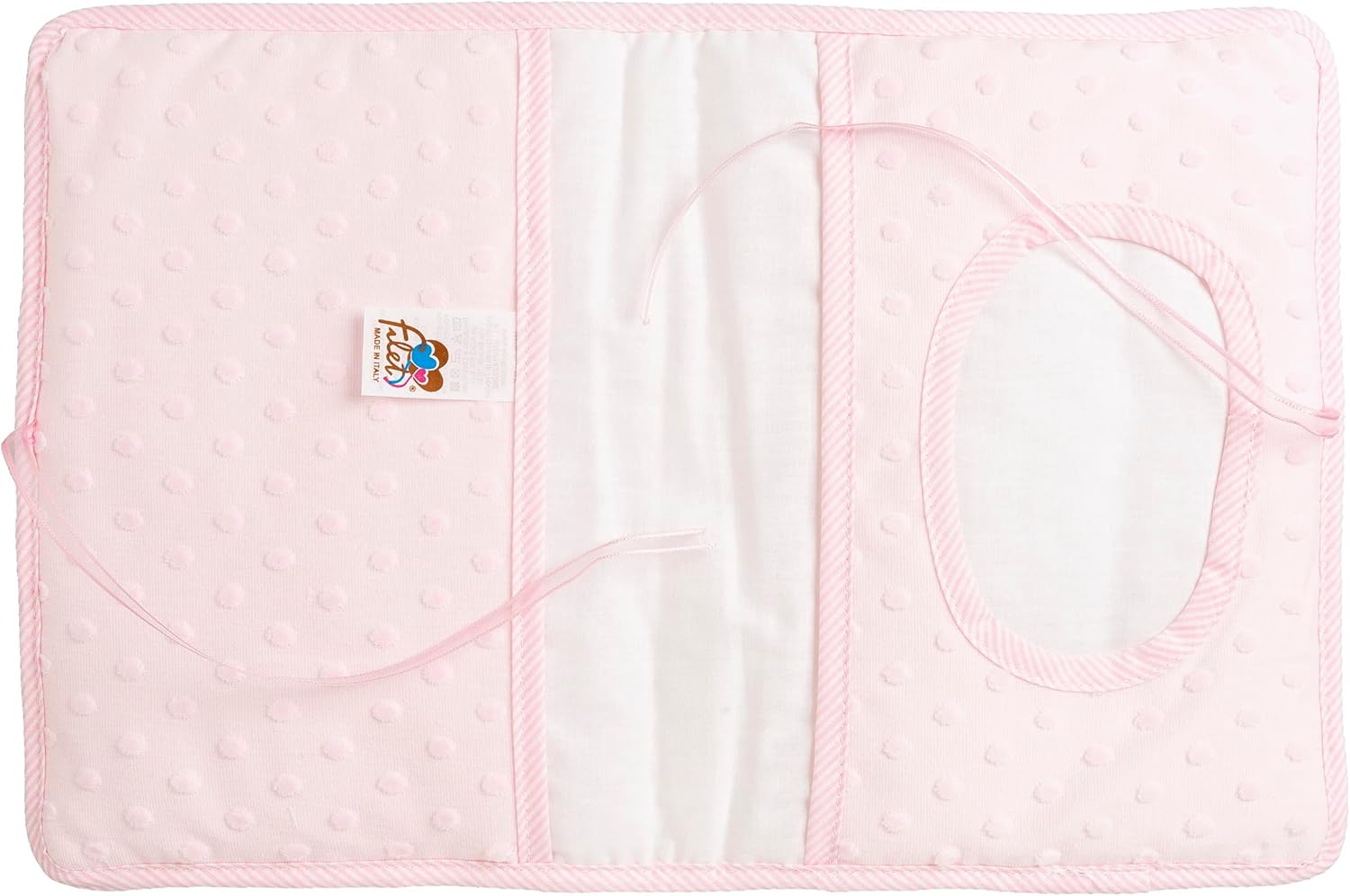 Thumbnail 3 de Filet - Borsa per Pannolini e Salviette da Ricamare in Morbido Tessuto, Rosa, con Apertura a Libretto