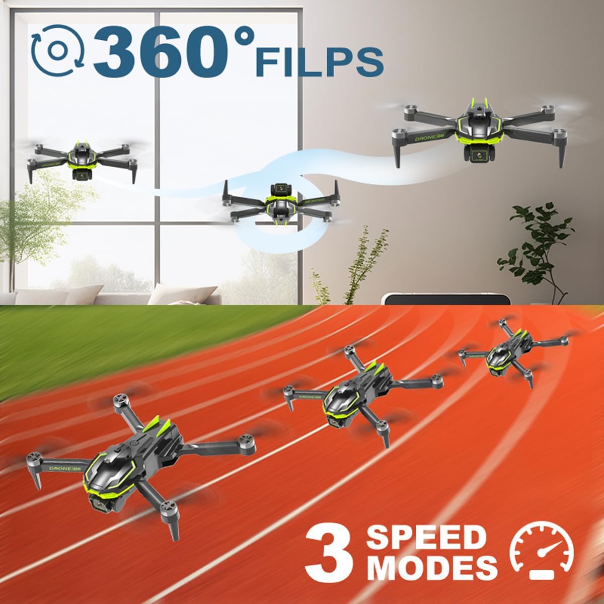 Thumbnail 6 de HURSVIE Drone con Telecamera 1080P Pieghevole