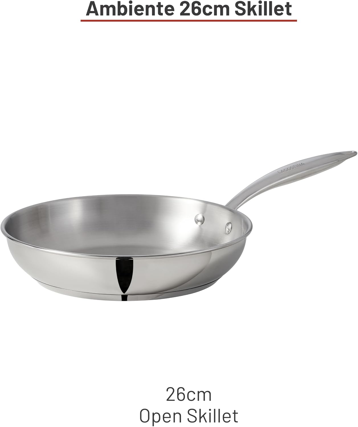 Detalle de Lagostina Ambiente L853.0401.26SS 26cm Stainless Steel Frying Pan