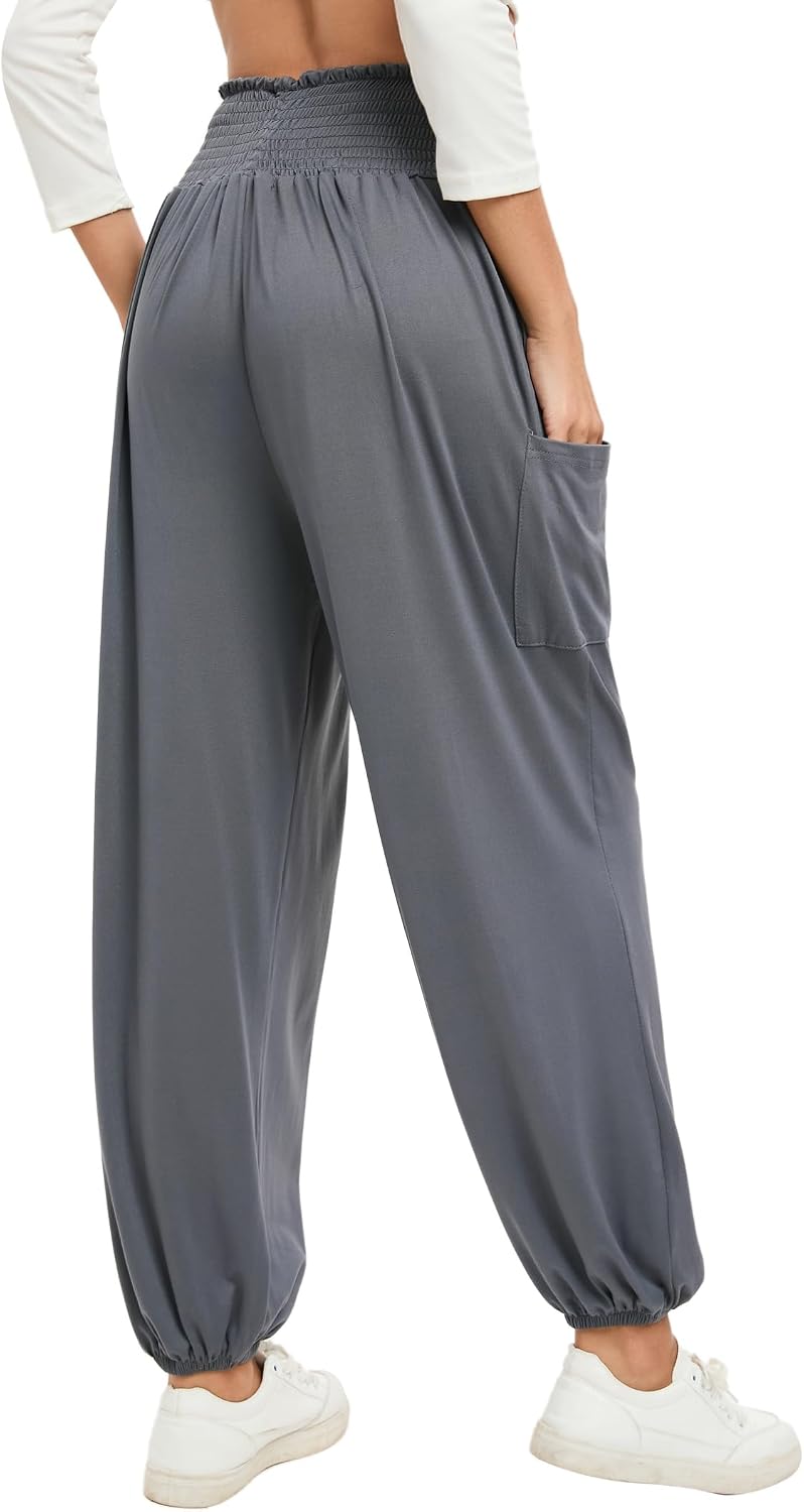 Detalle 2 de Famulily Womens Yoga Sweatpants with Pockets – High-Waisted Casual Lounge Trousers