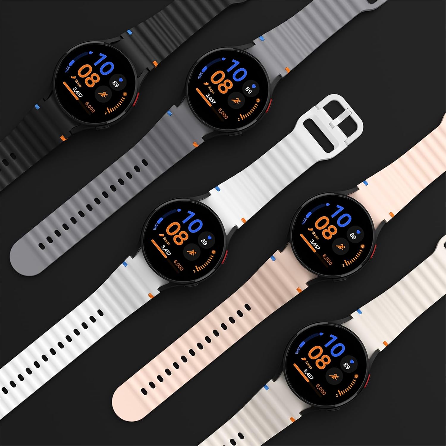 Thumbnail 6 de XMUXI No Gap Strap for Samsung Galaxy Watch 7/6/5/4 & FE – Silicone Sport Band
