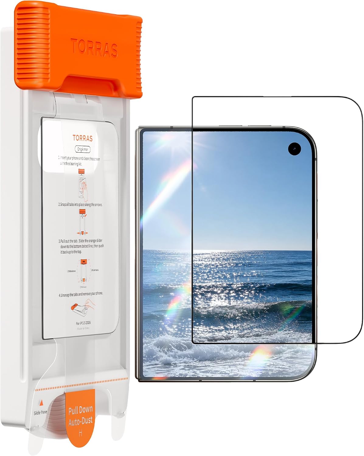 Detalle de TORRAS 3D Curved OrigArmor Screen Protector for iPhone Duo, Anti-Reflective 9H+ Glass