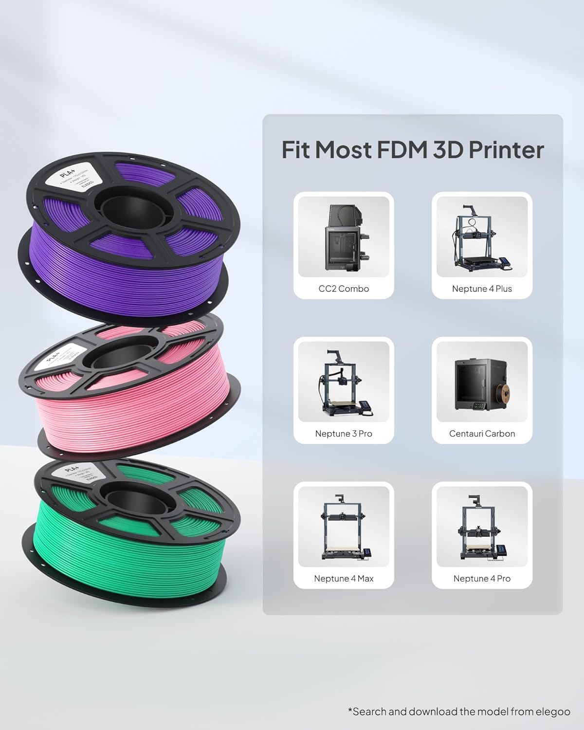 Thumbnail 6 de ELEGOO PLA+ Filament 1.75mm True Red (1kg spool) – High Toughness for FDM printing