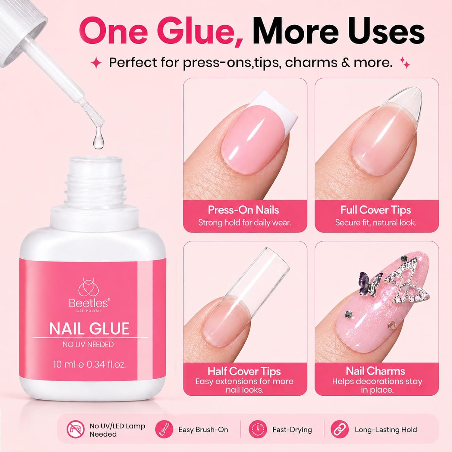 Thumbnail 2 de Beetles Press On Nail Glue Quick-Drying 10ml