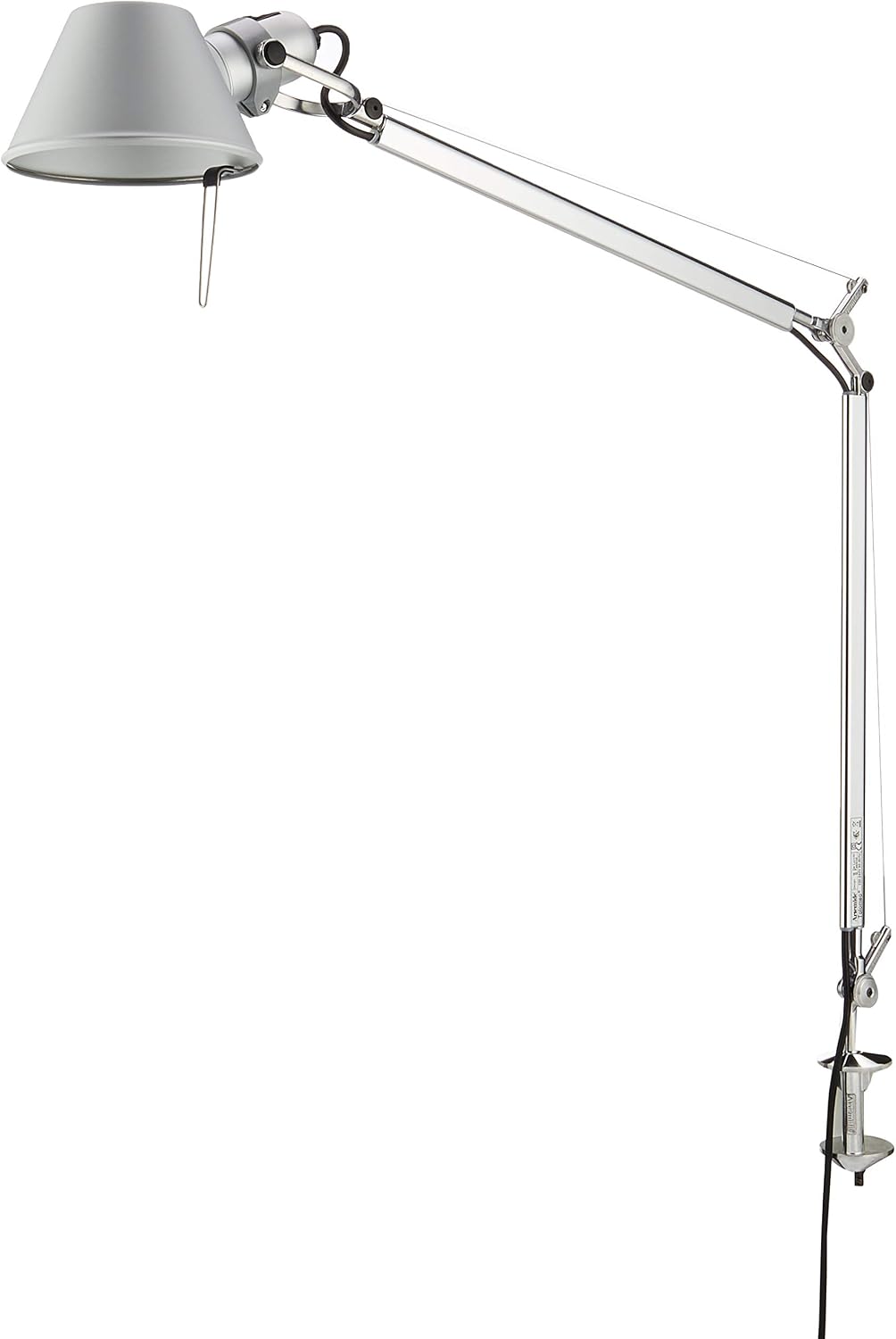 Detalle de Artemide Tolomeo Tavolo – lampa stołowa z regulowanym ramieniem i zaciskiem