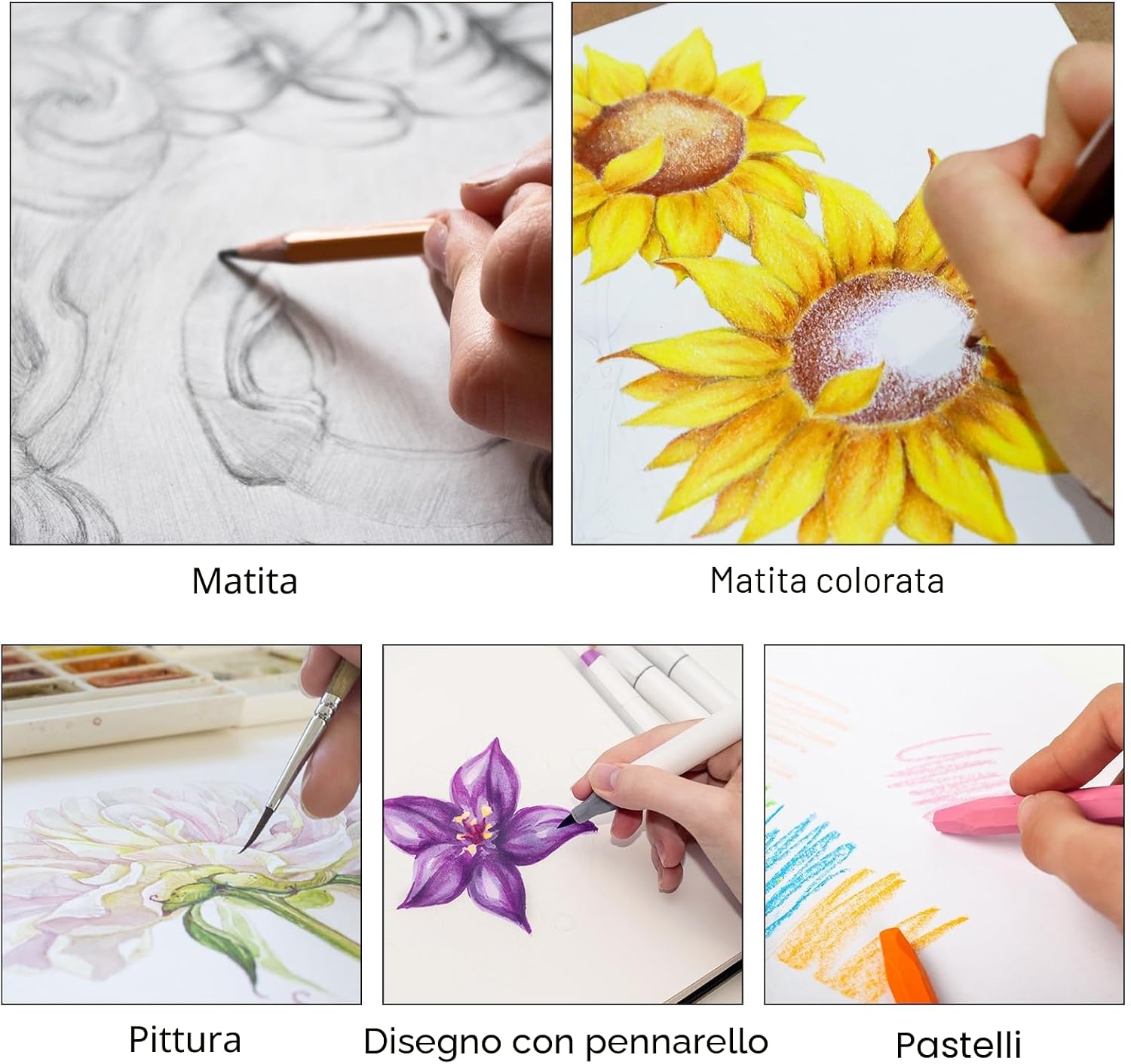Thumbnail 6 de STATIONERY ISLAND Quaderno da disegno A4 200GSM a spirale, 100 pagine (50 fogli)