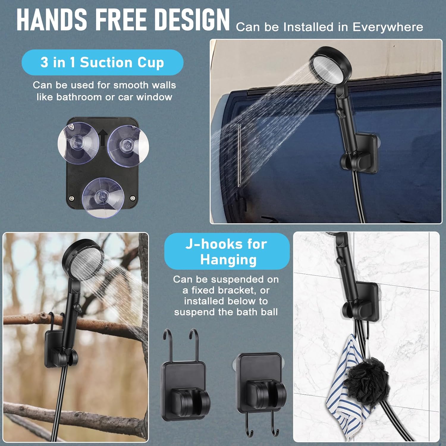 Thumbnail 6 de Tipkook Portable Shower (10,000mAh) – rechargeable camping shower pump with LED display and IPX8 protection