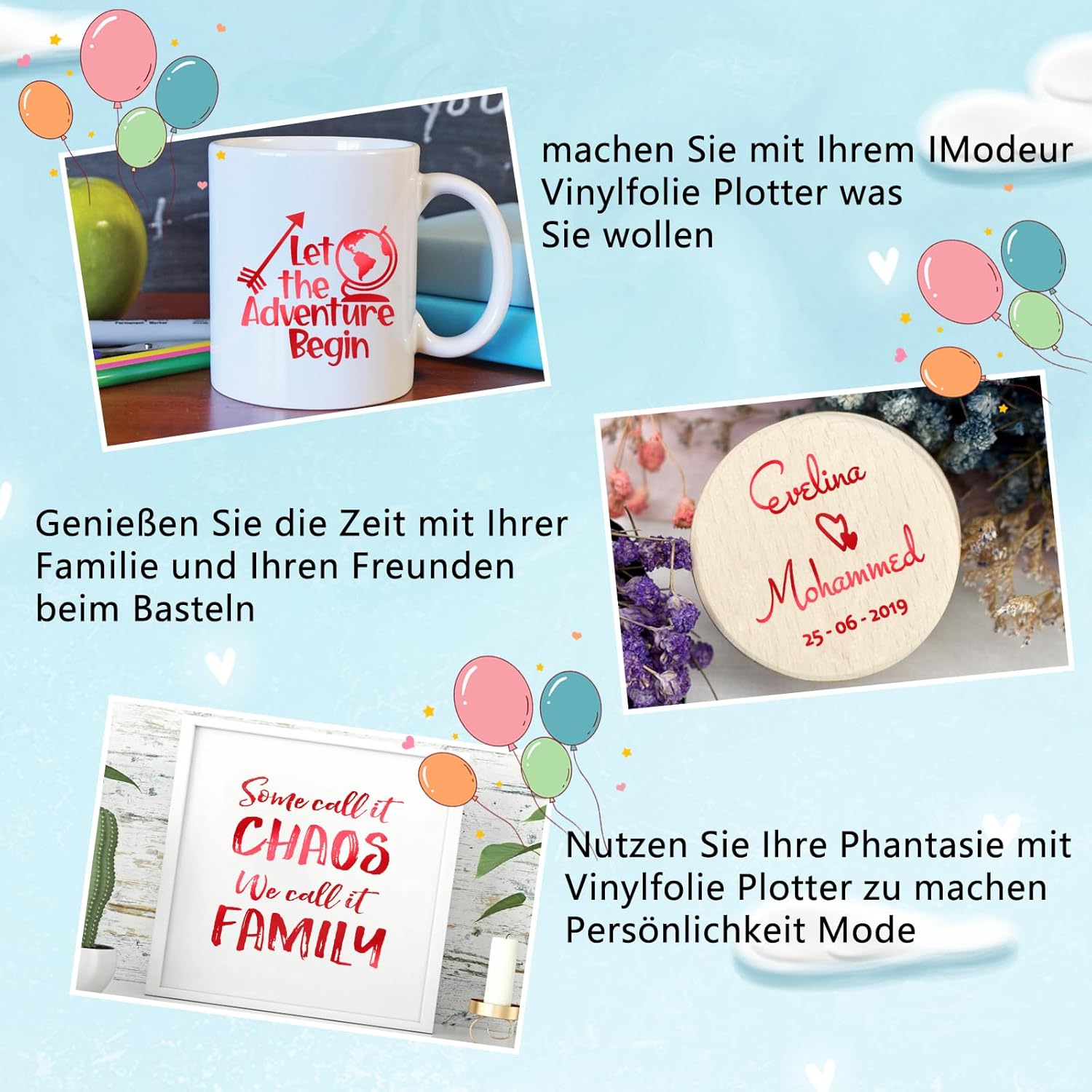 Thumbnail 5 de IModeur Vinilo adesivo Rosso galvanizzato, 30,5 cm x 214 cm: compatibile con Silhouette Cameo e altre macchine da taglio