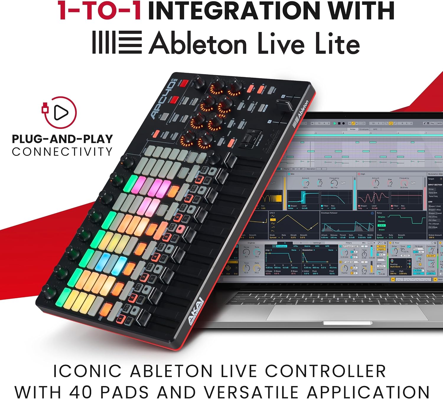 Detalle 2 de Akai Professional APC40 MKII USB MIDI Controller with 5x8 RGB Clip Grid