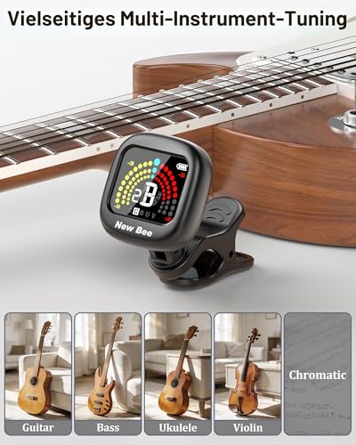Thumbnail 2 de New Bee Stimmgerät Gitarre VA Farbdisplay Wiederaufladbar – kompakt, robust und präzise