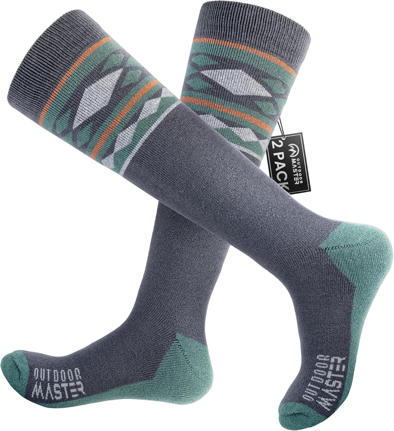 Detalle de OutdoorMaster Calcetines de Esquí Merino 2 pares