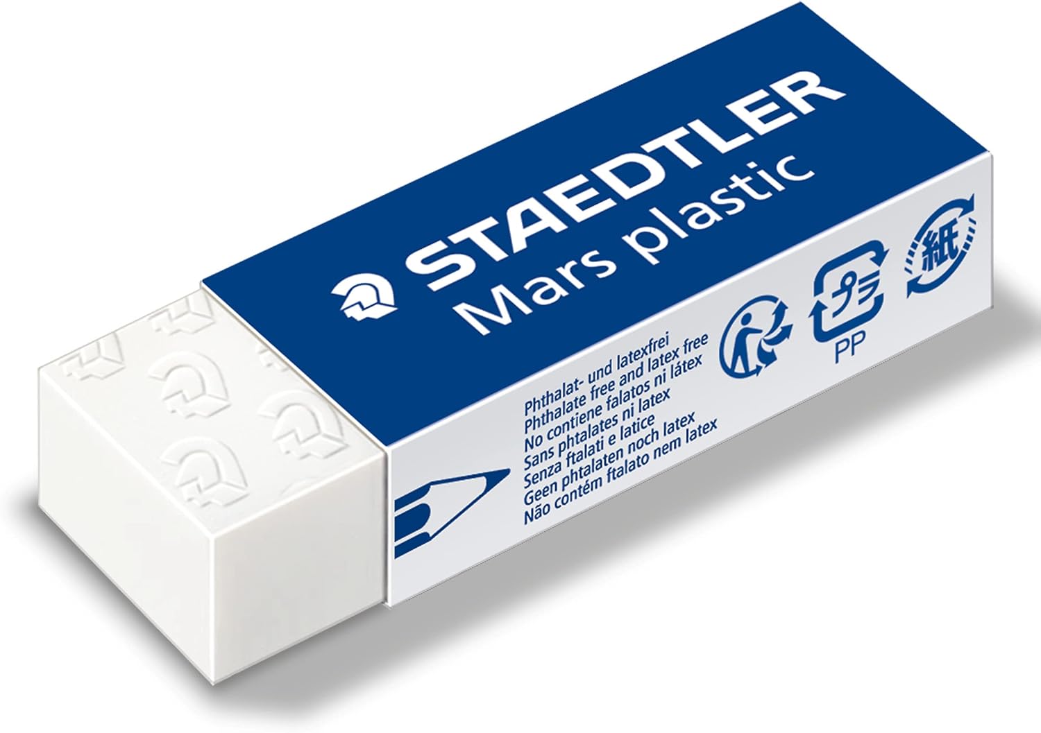 Detalle 2 de STAEDTLER 52650BK4DA Mars Plastic Eraser (4 Pack) – dependable everyday erasing