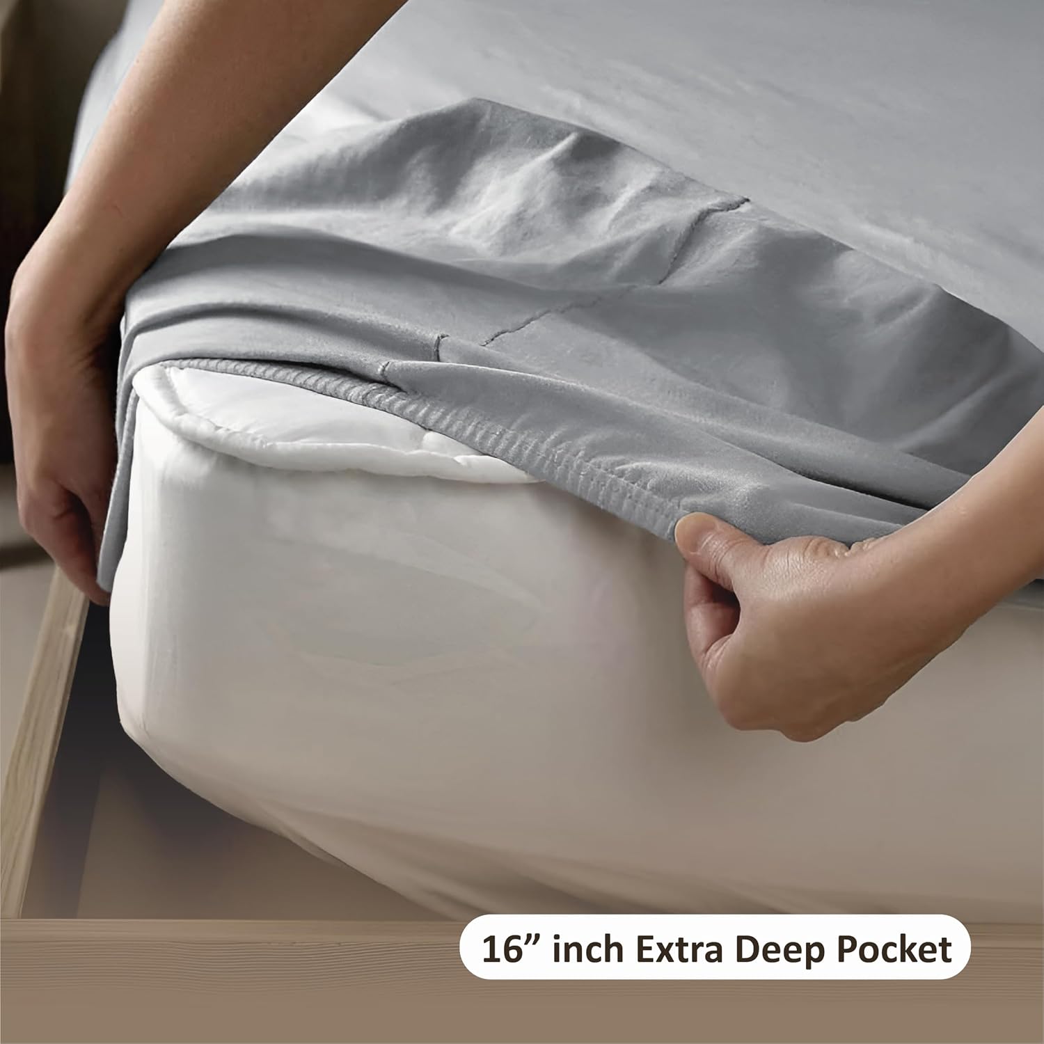 Detalle de REHAN & CO Double Fitted Sheet 16 Inch Depth