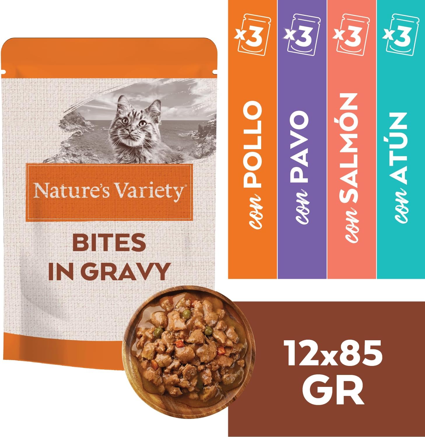 Detalle 2 de Nature's Variety Bocaditos en Salsa Gatos