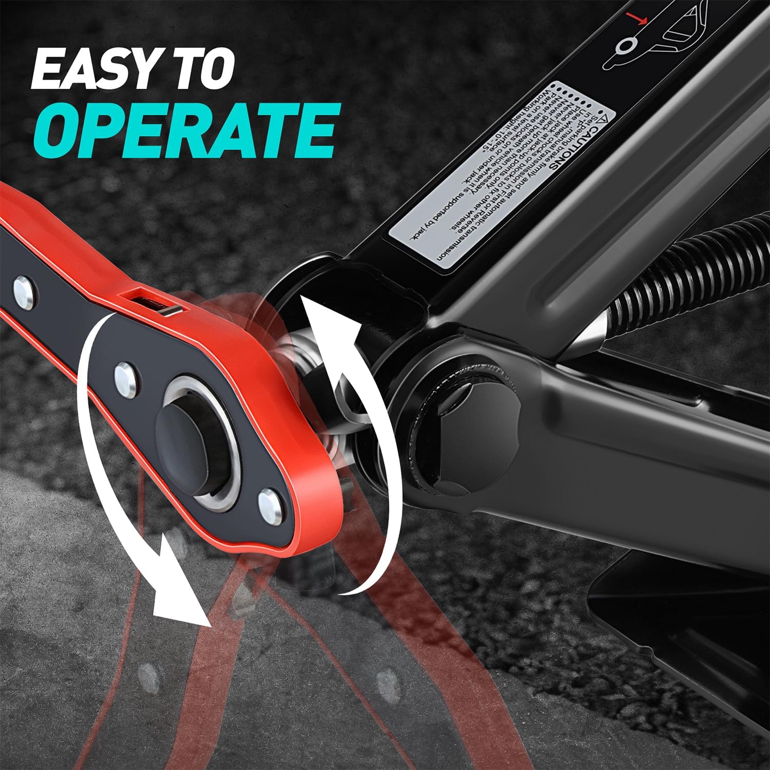 Thumbnail 4 de DNA Motoring Scissor Jack, 1.5-Ton Capacity