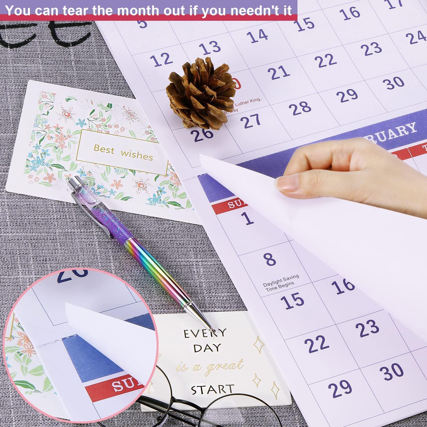 Thumbnail 5 de 2026 3-Month Wall Calendar ⏳