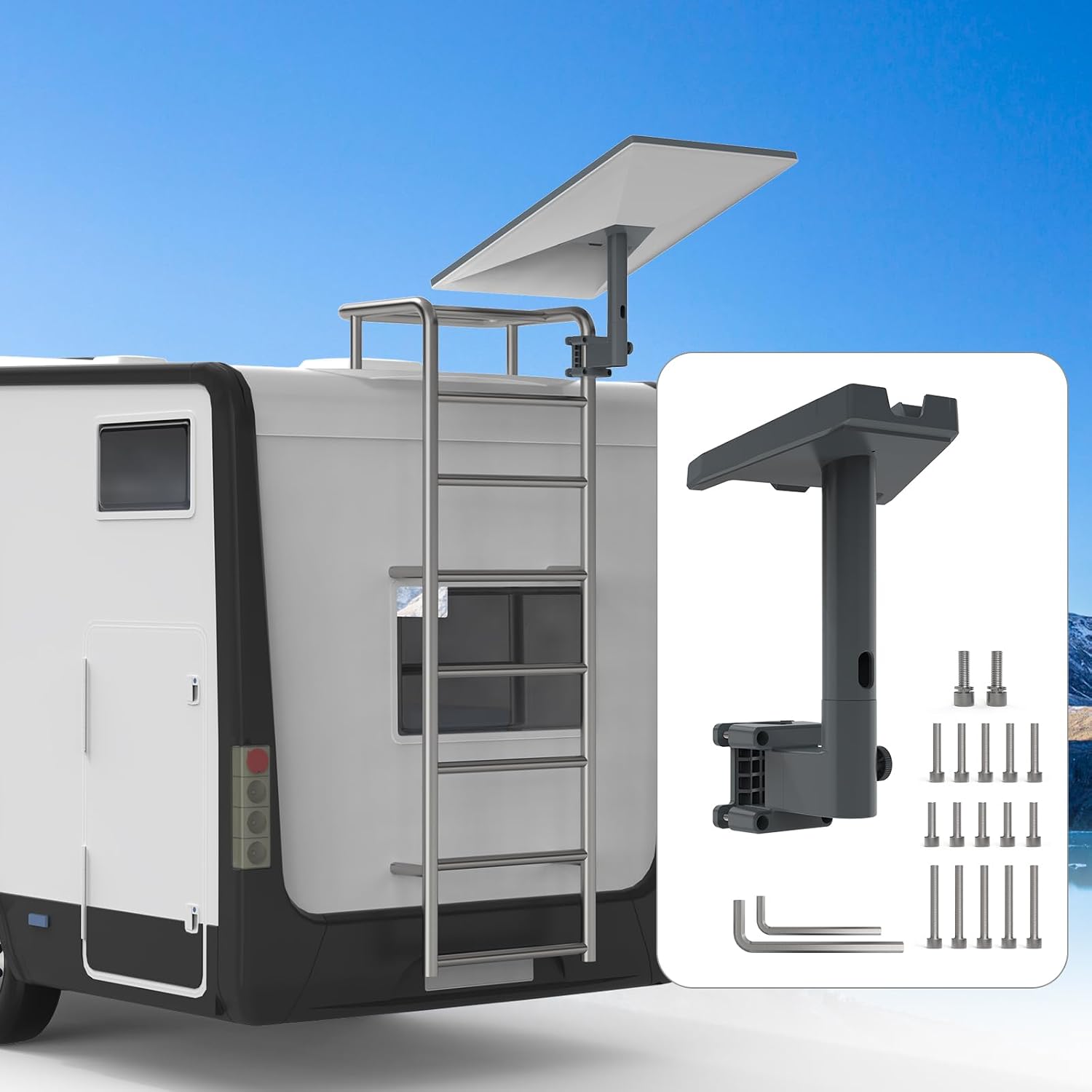 Thumbnail 6 de HOLACA Upgraded RV Ladder Mount for Starlink Gen 3/2 (Adjustable RV/ladder roof support)