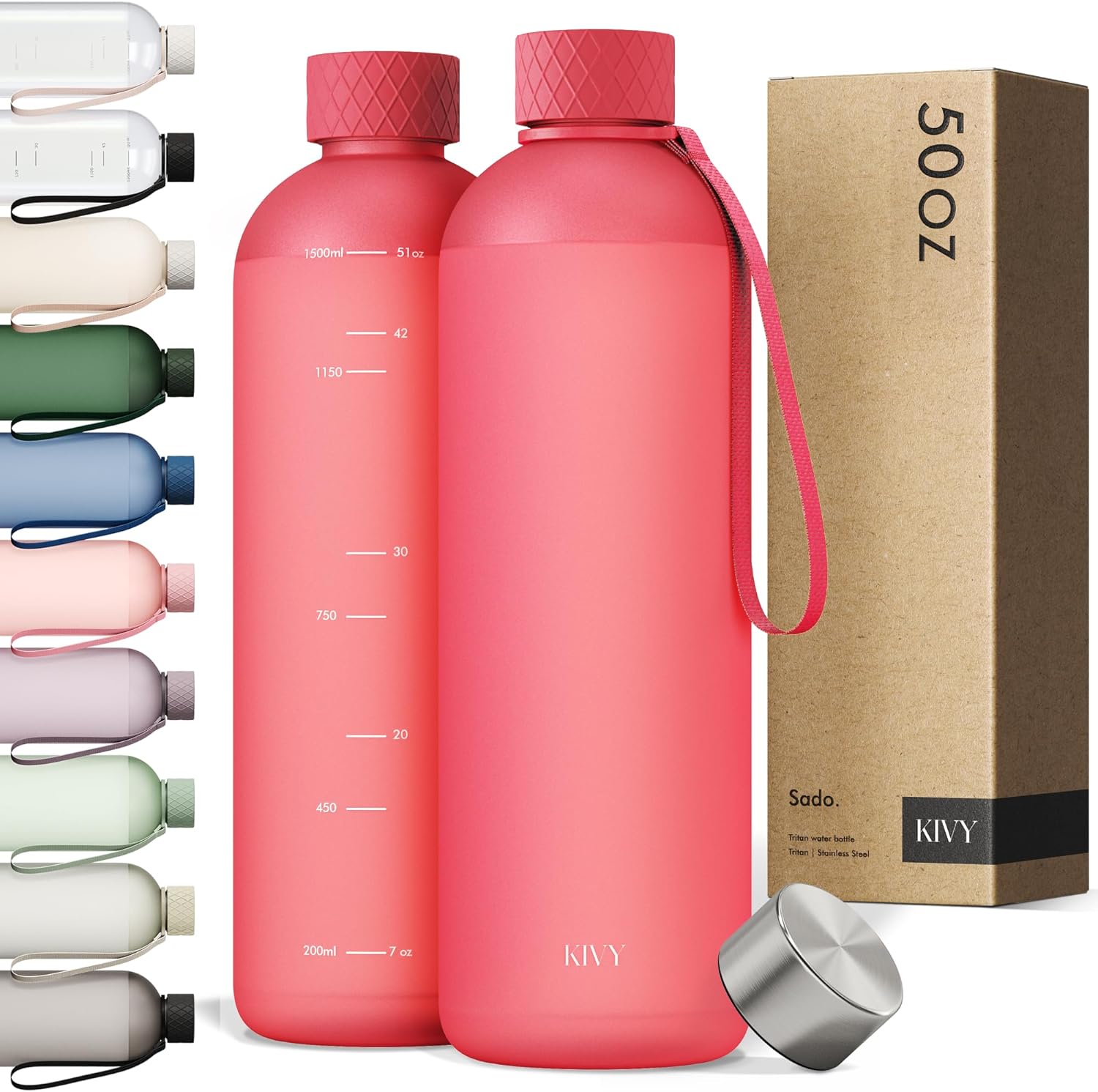 Detalle de KIVY Botella Tritan 1,5 L estanca