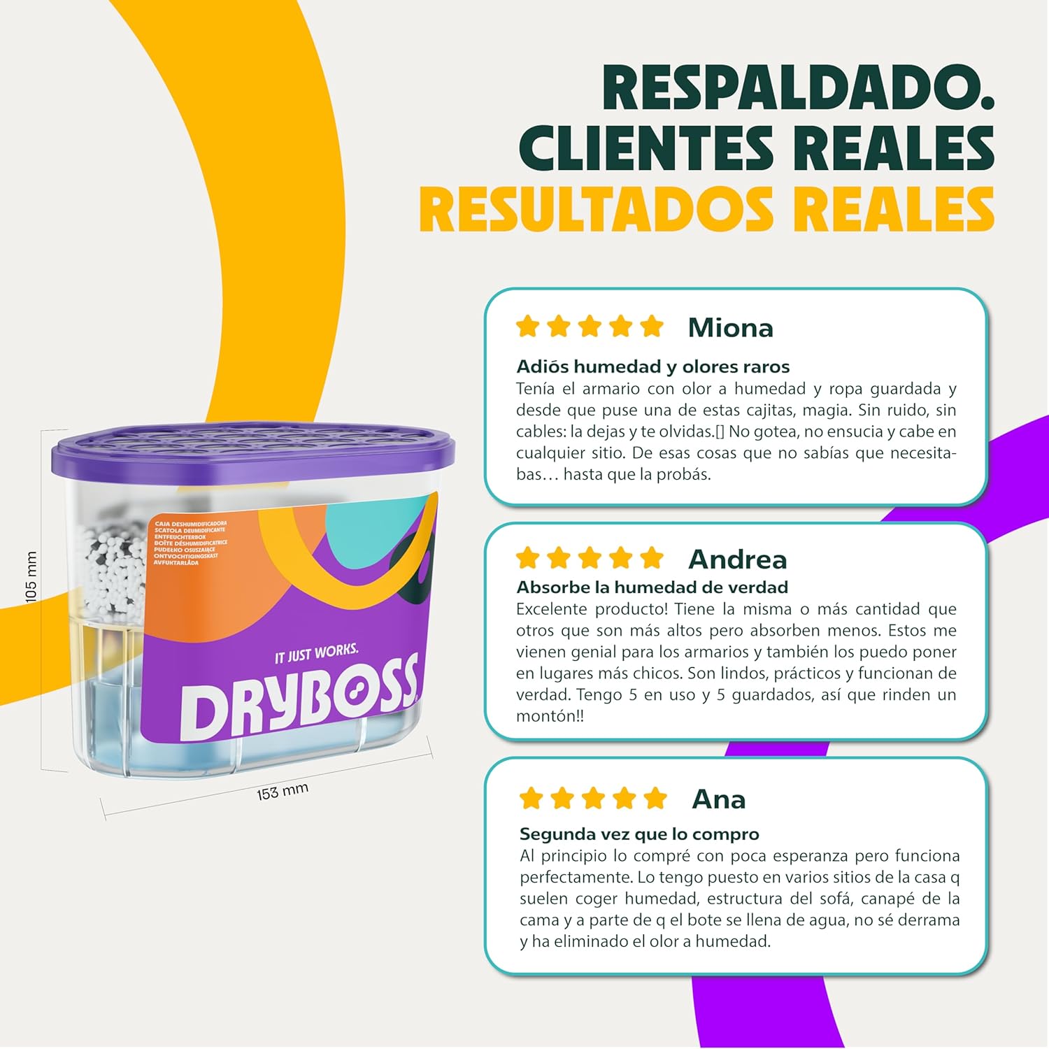 Thumbnail 5 de DRYBOSS Pack x 10 deshumidificador absorbente anti-humedades para armarios, cajones y espacios del hogar