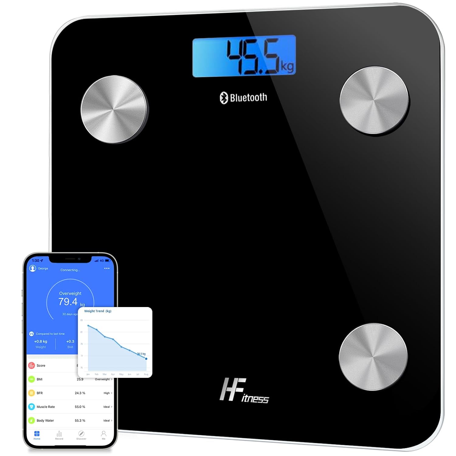 Detalle de HomeFashion smart scale with 28cm platform