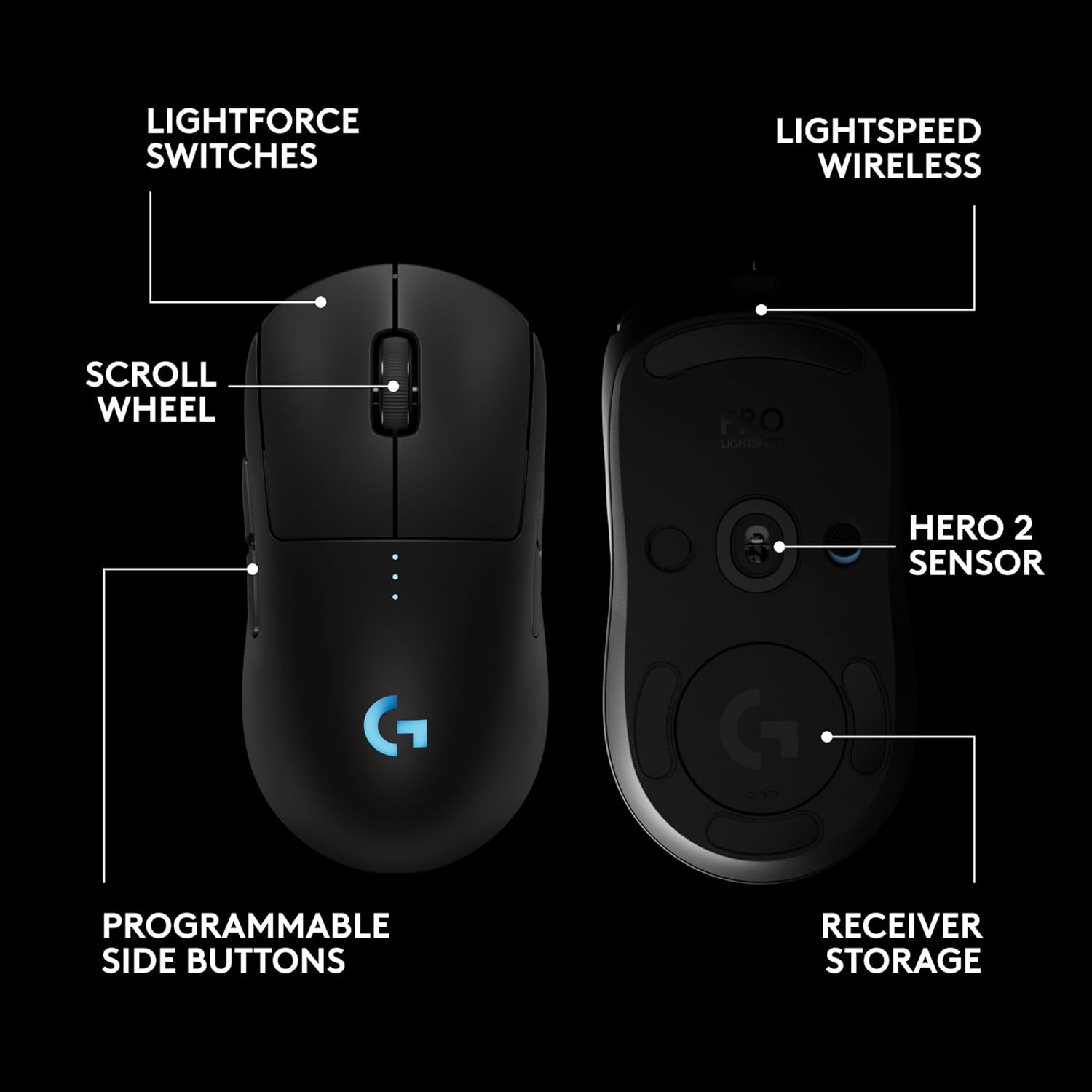 Detalle de Logitech G PRO 2 Lightspeed Wireless Gaming Mouse review