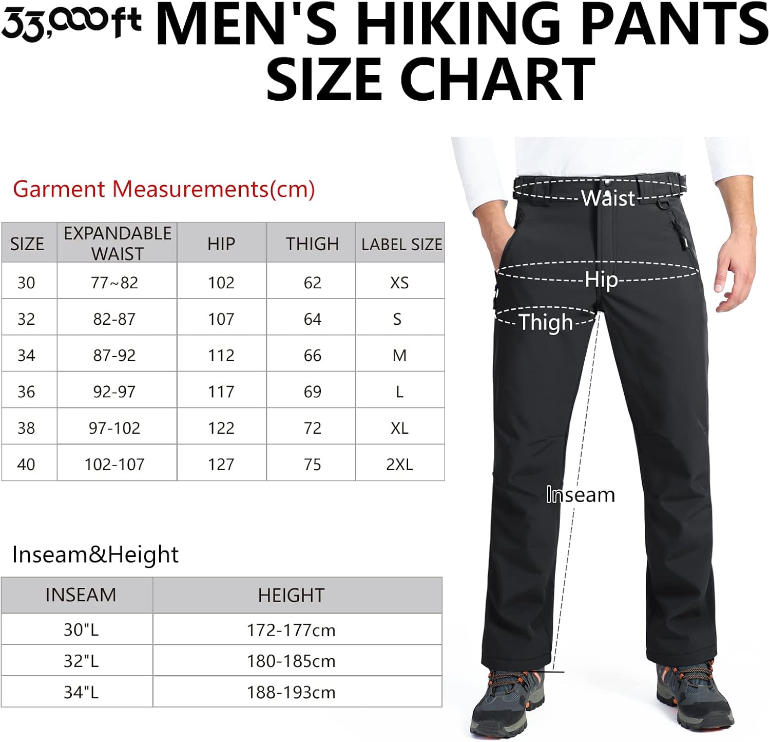 Thumbnail 6 de 33,000ft Softshellhose Herren 94% Polyester