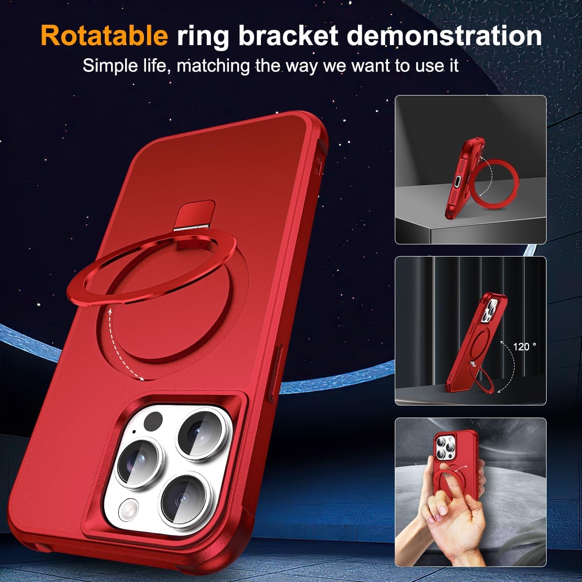 Detalle 2 de SKYLMW iPhone 15 Pro Case 6.1" Red