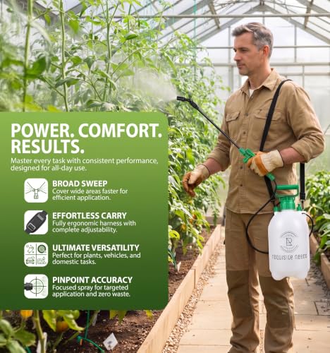 Thumbnail 5 de REQUISITE NEEDS Pump Action 5L Garden Sprayer with Adjustable Nozzle, 1.3m Hose and Shoulder Strap