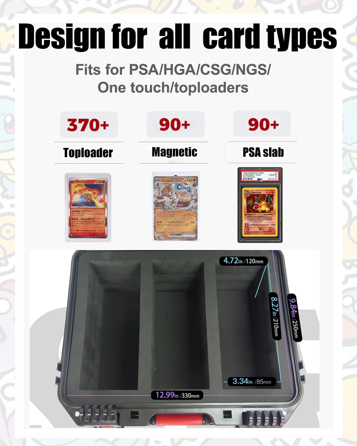 Detalle 2 de QINGUANG Graded Card Storage Box 14.06