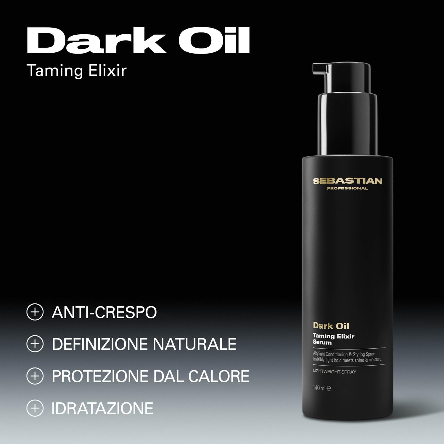 Thumbnail 2 de Sebastian Professional Dark Oil Taming Elixir Serum 140 ml: siero anti-crespo con protezione dal calore