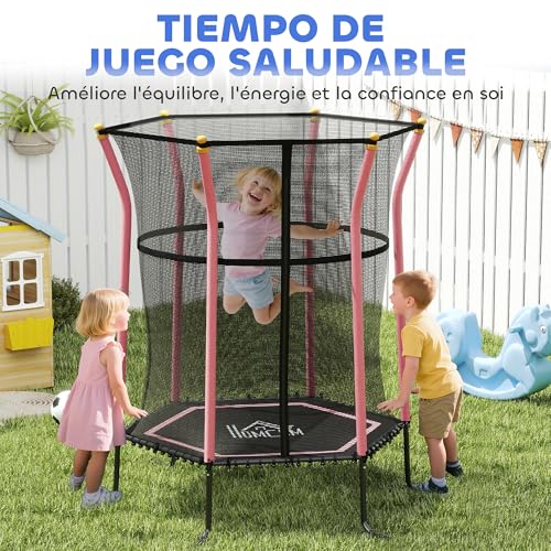 Thumbnail 7 de HOMCOM Cama Elástica Infantil de Jardín con Red y Marco 🏡