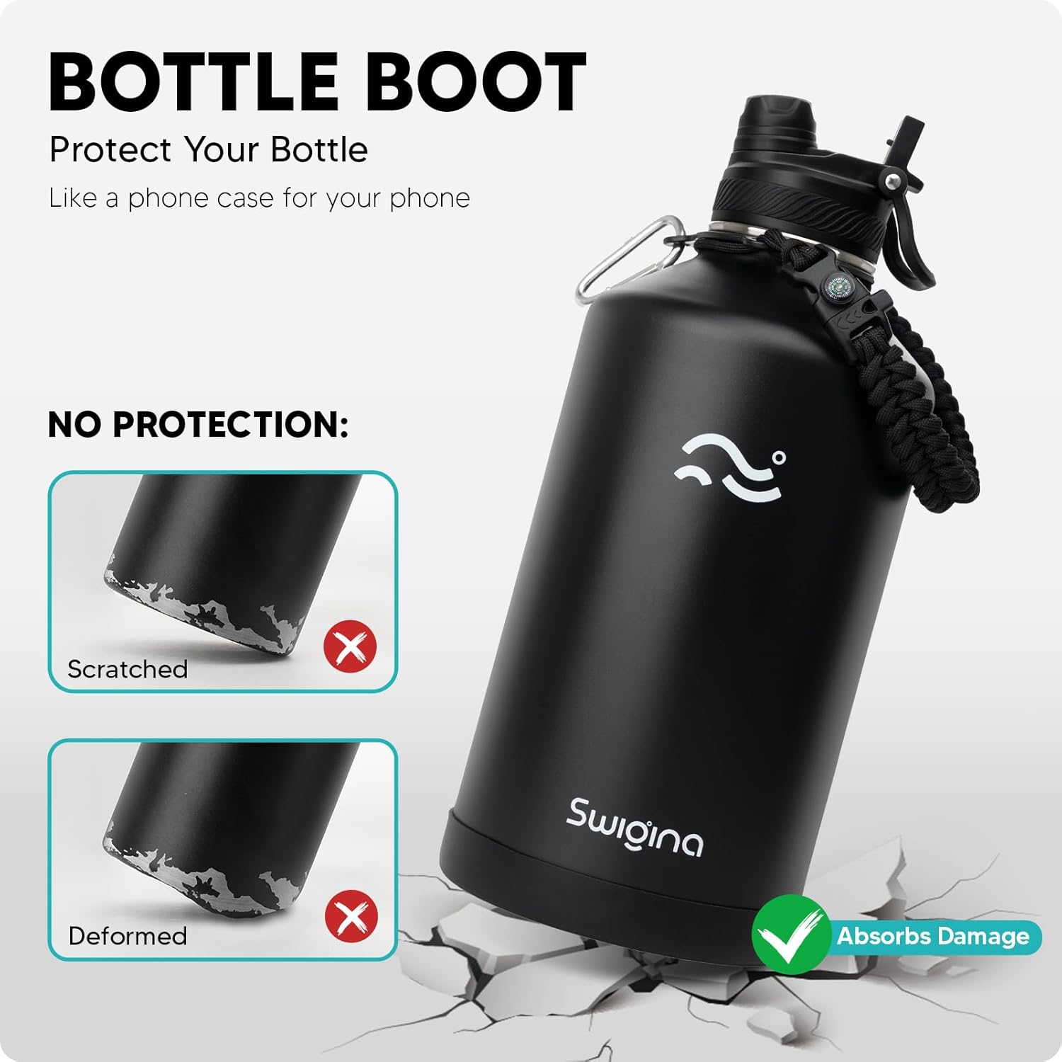 Detalle 2 de Swigina 1 Gallon Insulated Water Bottle 128 oz