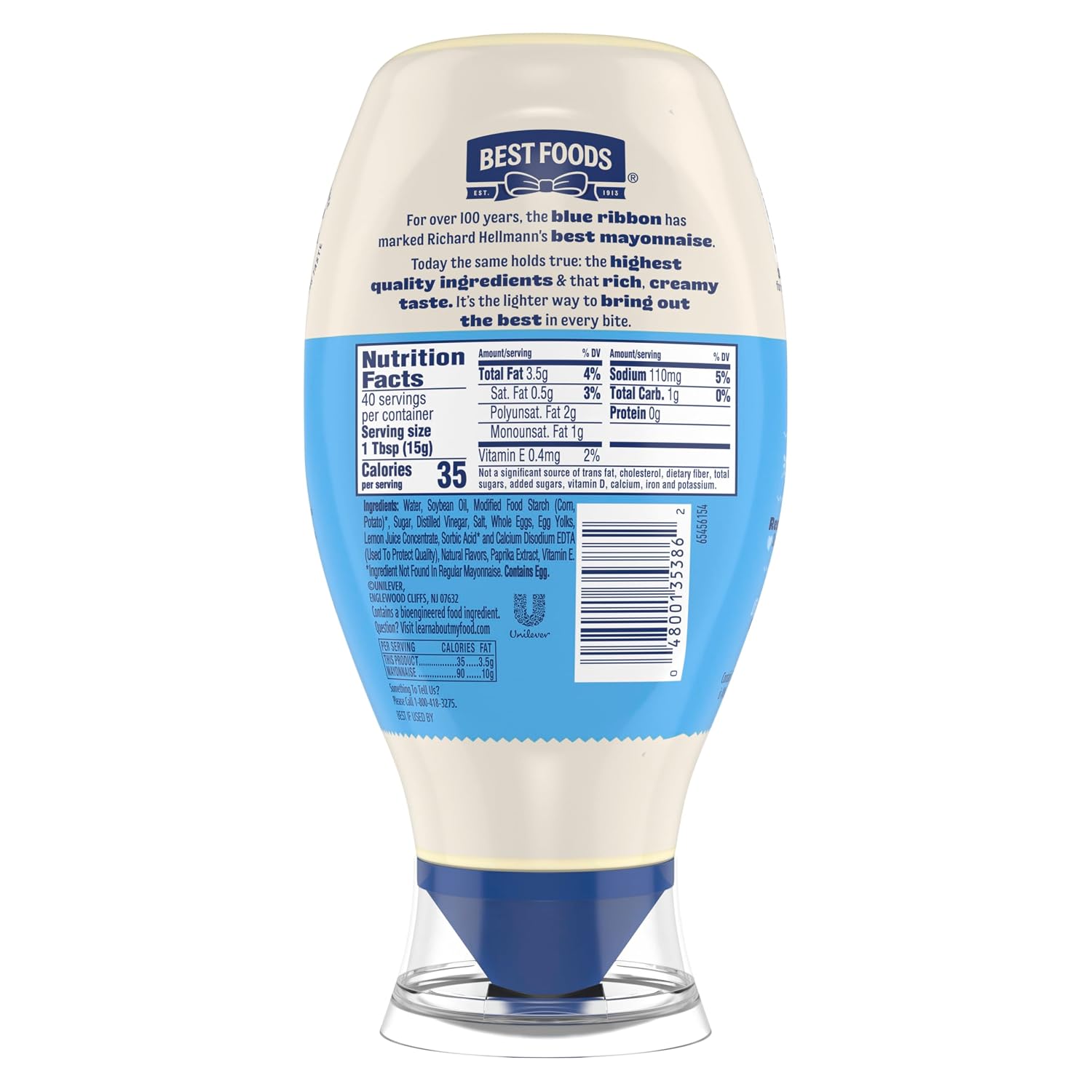 Thumbnail 2 de Best Foods Light Mayonnaise, 20 oz Squeeze Bottle with Precision Tip