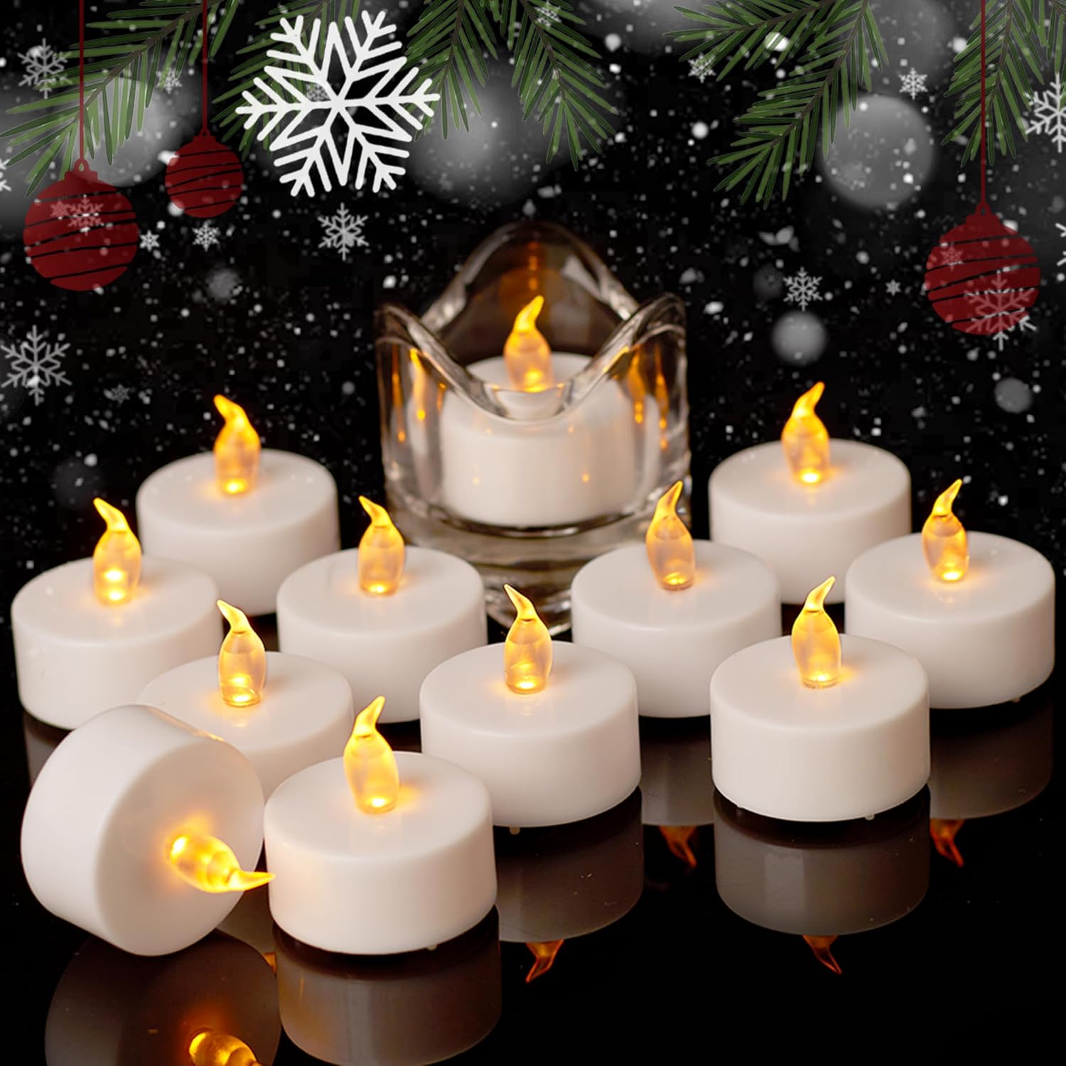 Detalle de Auralome LED Battery Tea Lights 12-Pack