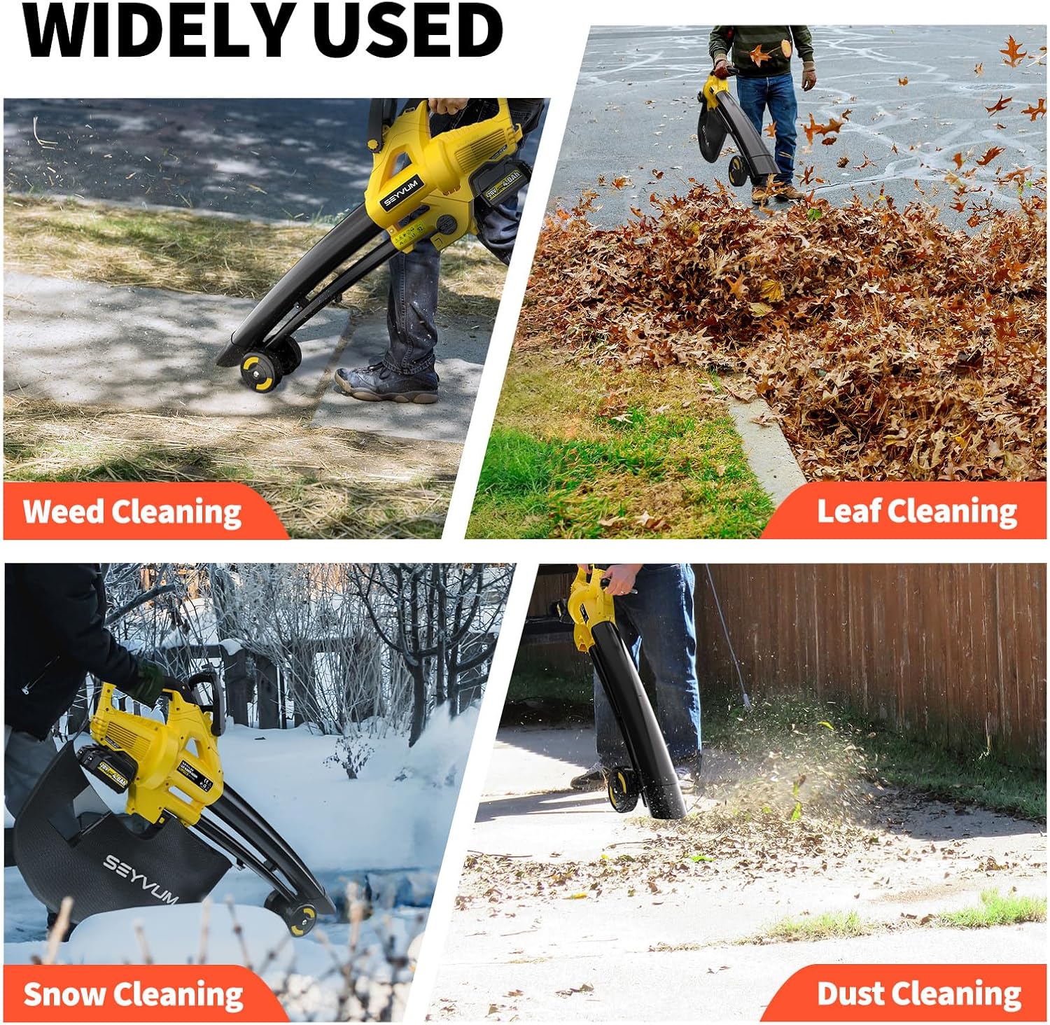 Thumbnail 6 de Leaf Blower and Vacuum 40V Cordless with 8000mAh Batteries — 3-in-1 Garden Tool